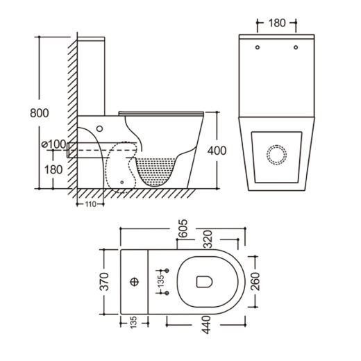 Унітаз для підлоги Qtap Dove Rimless, сидіння Slim Duroplast/ Soft-close/ Quick relase бачок 3 /7.15L 605x370x800 мм (QT06228380BW) - 2