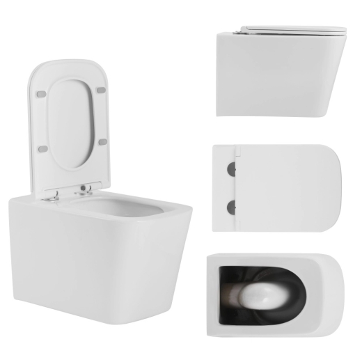 Унітаз підвісний Qtap Tern Ultra Quiet, сидіння Slim Duroplast/Soft-close/Quick relase 525x345x360 мм (QT17332303AW) - 3