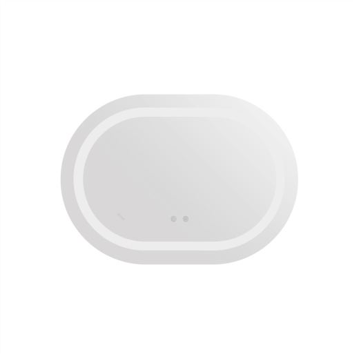 Дзеркало настінне Qtap Gemini овальне з LED-підсвічуванням Touch, з антизапотіванням, з диммером, 800х700 Reverse (QT2578R8070) - 3