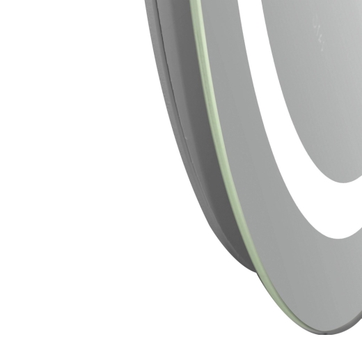 Дзеркало настінне Qtap Gemini овальне з LED-підсвічуванням Touch, з антизапотіванням, з диммером, 800х700 Reverse (QT2578R8070) - 4