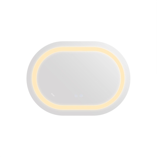Дзеркало настінне Qtap Gemini овальне з LED-підсвічуванням Touch, з антизапотіванням, з димером, 600х800 Reverse (QT2578R6080) - 3