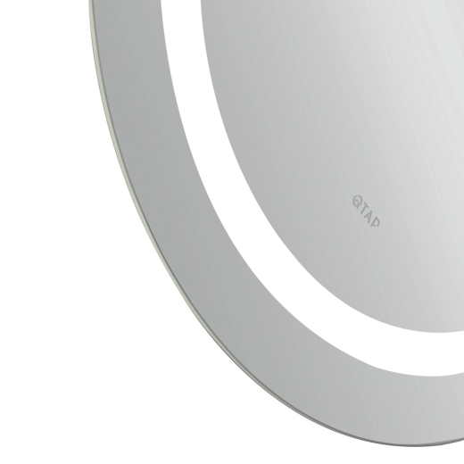 Дзеркало настінне Qtap Gemini овальне з LED-підсвічуванням Touch, з антизапотіванням, з димером, 600х800 Reverse (QT2578R6080) - 5