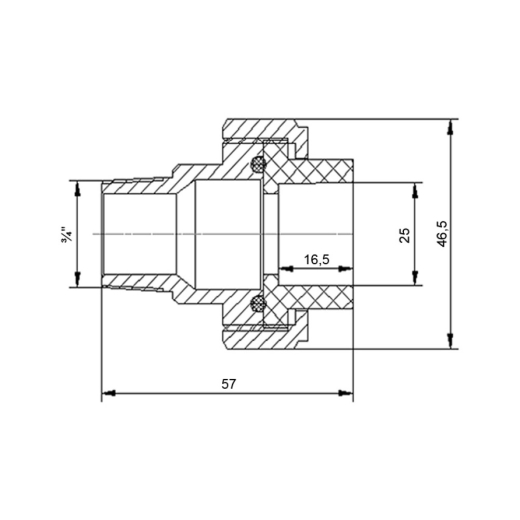 Американка Blue Ocean 25*3/4н (BOUAMX2502XXX) - 2