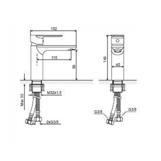 Смеситель для раковины Excellent Glad (ARNL.1101CR) - 2