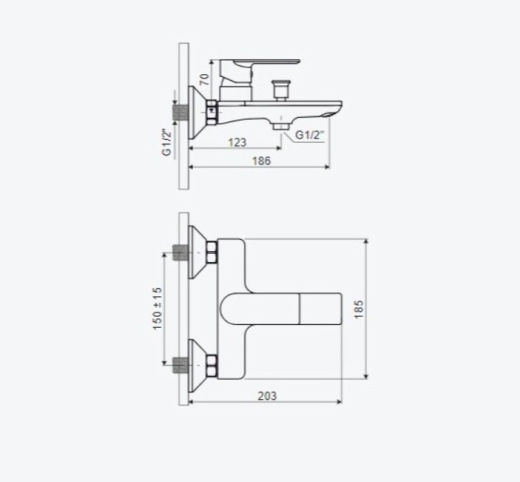 Смеситель для ванны Excellent Glad золото (ARNL.1105GL) - 2