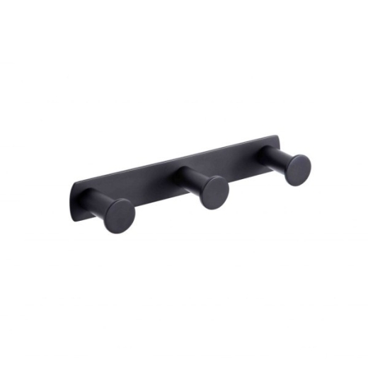 Крючок тройной Stella Dodatki 19×4×3 cm черный матовый (18.043-B) - 1