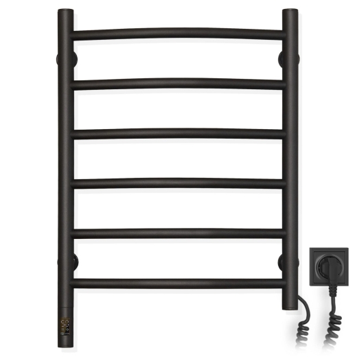 Рушникосушка електрична NAVIN Камелія 480х600 Sensor права, сенсор з таймером, чорний муар (12-207033-4860) - 3