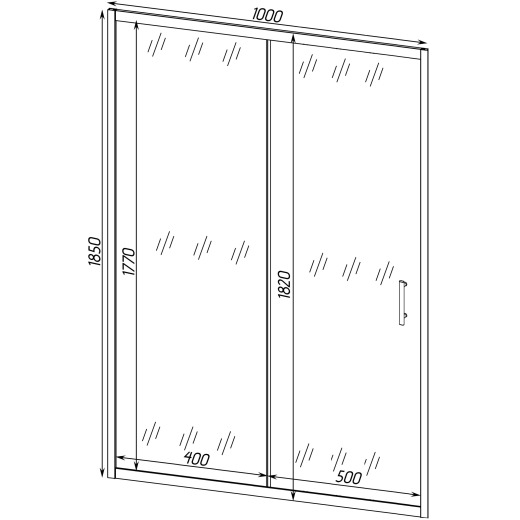 Душевые двери BRAVO Tormes 100FS (97949003041929365) - 000028826 - 6