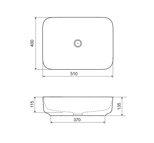 Умивальник Excellent Cori 51х40 см (CEAC.2401.WH) - 5