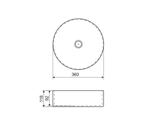 Умивальник Excellent Ovia 36 см (CEAC.2501.WH) - 5