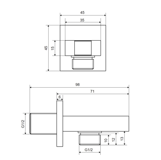 Кутовий монтаж з кріпленням ручного душу Excellent чорний (AREX.1022BL) - 2