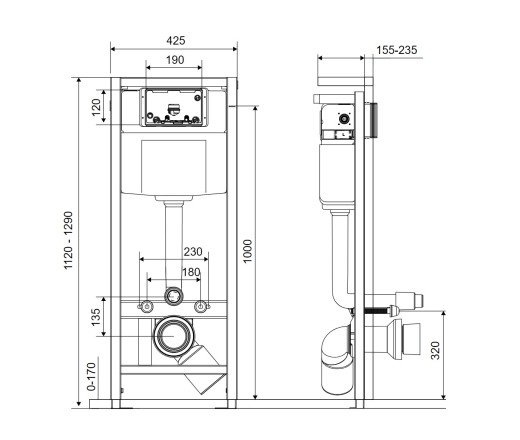 Инсталляция с бачком для унитаза Excellent Flora Expert (INEX.FL1120.425) - 3