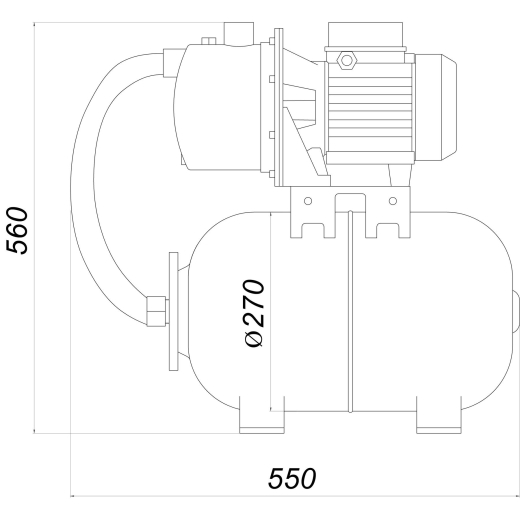 Насосная станция SAER TRX-3 PL- 24л (Насос M-94-N PL нерж. 0,37кВт) 97949003041923334 - 2