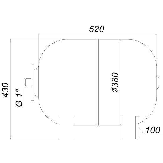 Гидроаккумулятор горизонтальный 50л ZILMET Ultra-pro 10bar 0800202460035 - 3