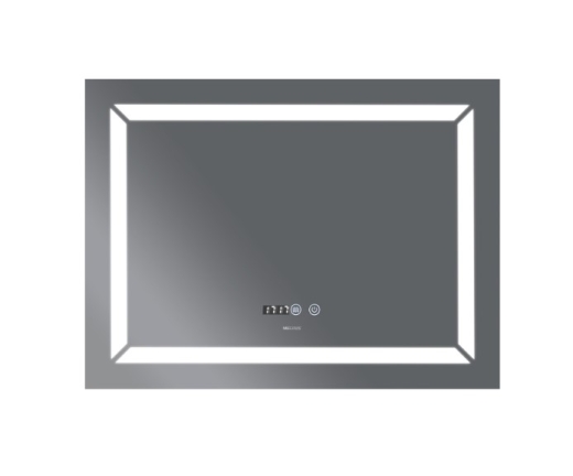 Зеркало MIXXUS Light MR01-90x70 часы, LED-подсветка, антизапотевка (MI5999) - 2