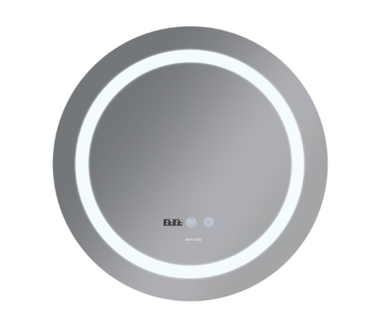 Дзеркало MIXXUS Plain MC02-60 годинник, LED-підсвічування, антизапотівання (MI6012) - 2