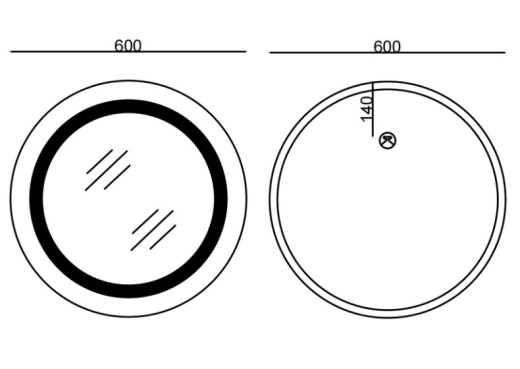 Дзеркало MIXXUS Plain MC02-60 годинник, LED-підсвічування, антизапотівання (MI6012) - 5