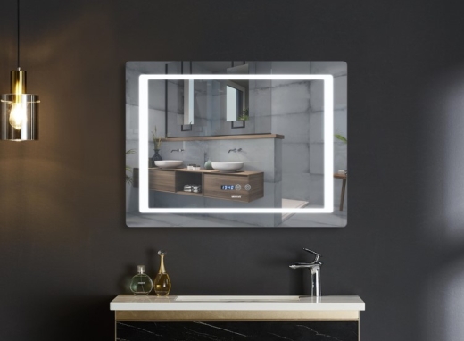 Дзеркало MIXXUS Style MR03-90x70 годинник, LED-підсвічування, антизапотівка (MI6007) - 3