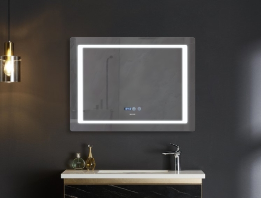 Дзеркало MIXXUS Style MR03-90x70 годинник, LED-підсвічування, антизапотівка (MI6007) - 5