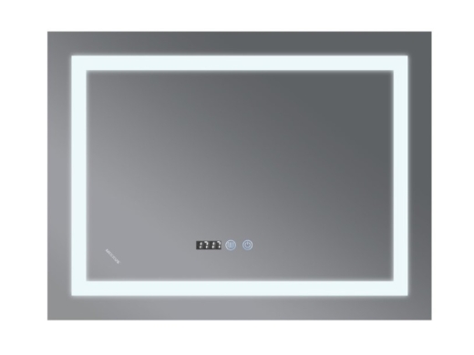Дзеркало MIXXUS Warm MR02-100x60 годинник, LED-підсвічування, антизапотівка (MI6003) - 2