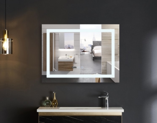 Дзеркало MIXXUS Warm MR02-100x60 годинник, LED-підсвічування, антизапотівка (MI6003) - 3