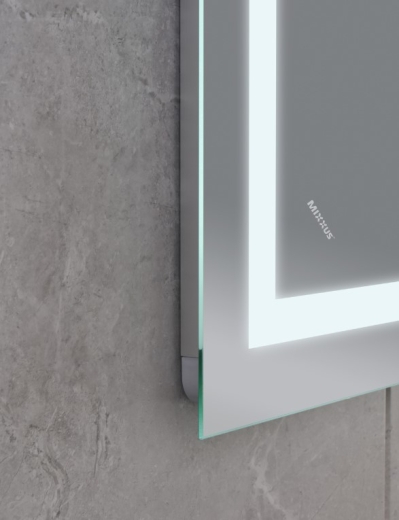 Дзеркало MIXXUS Warm MR02-100x60 годинник, LED-підсвічування, антизапотівка (MI6003) - 5