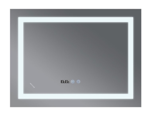Дзеркало MIXXUS Warm MR02-100x70 годинник, LED-підсвічування, антизапотівка (MI6002) - 2
