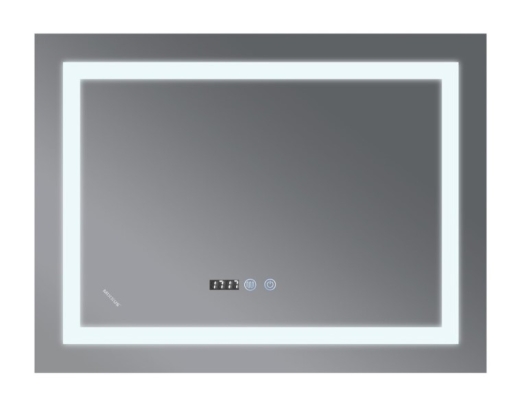 Дзеркало MIXXUS Warm MR02-120x80 годинник, LED-підсвічування, антизапотівання (MI6001) - 2