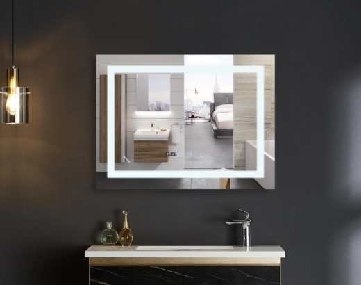 Дзеркало MIXXUS Warm MR02-120x80 годинник, LED-підсвічування, антизапотівання (MI6001) - 3