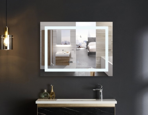 Дзеркало MIXXUS Warm MR02-80x60 годинник, LED-підсвічування, антизапотівання (MI6004) - 3