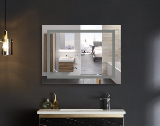 Дзеркало MIXXUS Warm MR02-80x60 годинник, LED-підсвічування, антизапотівання (MI6004) - 4