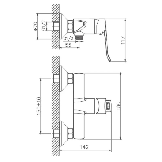 Змішувач для гігієнічного душу Haiba Adel 024 (HB3980) - 5