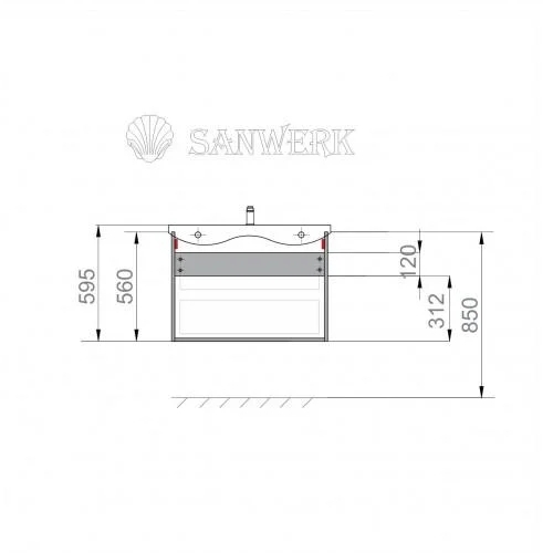 Тумба Sanwerk Alessa Air 80 Idea 80 см Білий (MV0000872) - 6