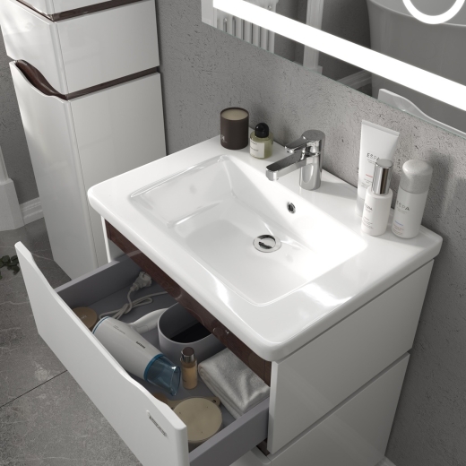 Тумба Sanwerk Alessa 60 венге з умивальником Space Line, 2F (MV0000873) - 5