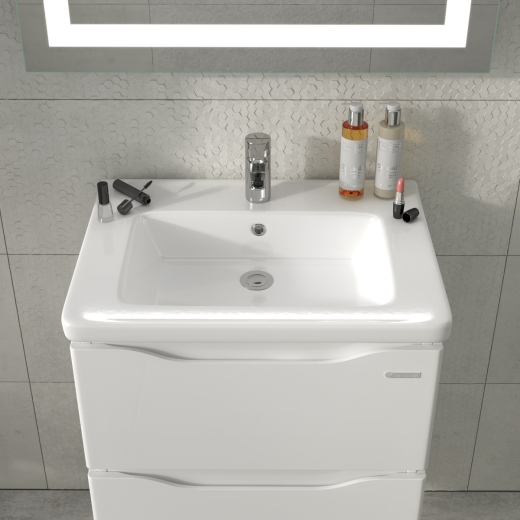 Тумба Sanwerk Alessa Air 60 білий з умивальником Space Line, 2F (MV0000870) - 7
