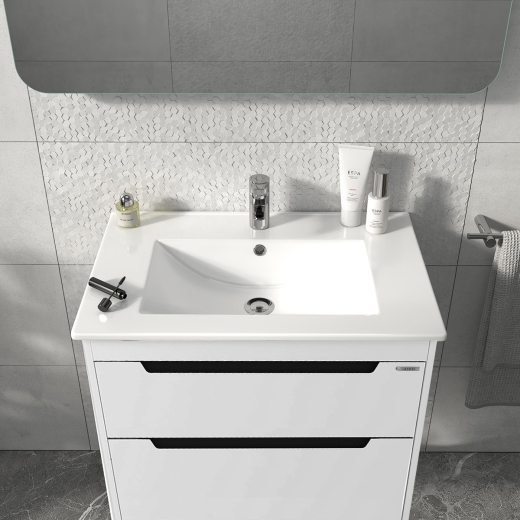 Тумба Sanwerk Greta 70 біла з умивальником Qtap Albatross, 2F (MV0000884) - 5