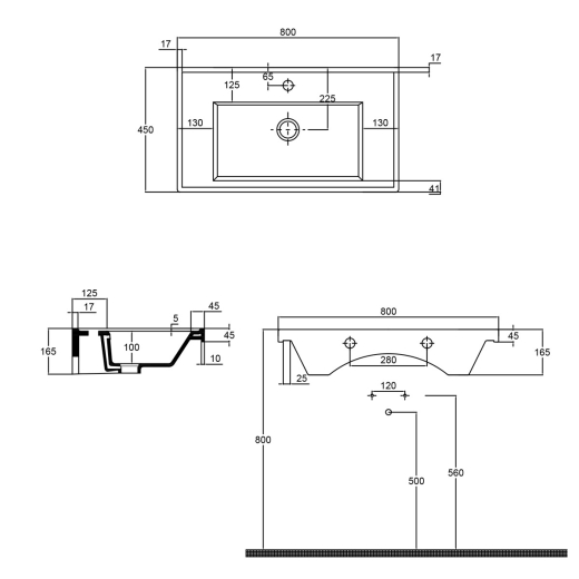 Тумба Sanwerk Greta 80 біла з умивальником New Line, 2F (MV0000885) - 7