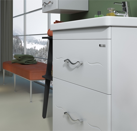 Тумба Sanwerk Mindal 80 біла з умивальником New Line, 2F (MV0000889) - 3