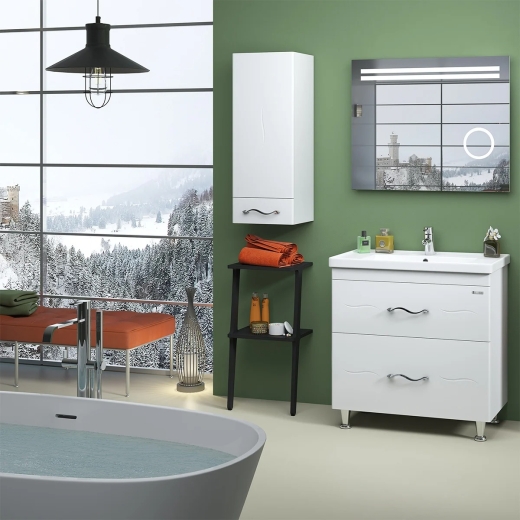 Тумба Sanwerk Mindal 80 біла з умивальником New Line, 2F (MV0000889) - 4