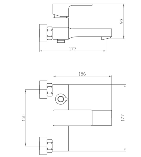 Смеситель для ванной Mixxus Trinity 009 Euro (MI6271) - 3