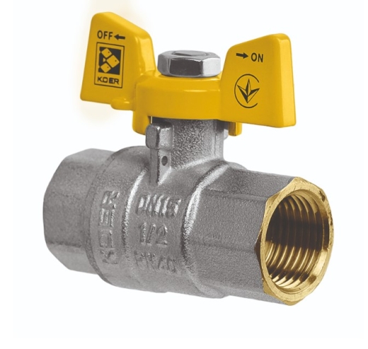Кран шаровый Koer KG.207 - 1/2" FF ГГБ, газ (KR4958) - 2