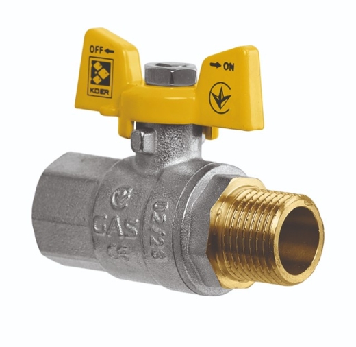 Кран шаровый Koer KG.208 - 3/4" FM ГШБ, газ (KR4964) - 2