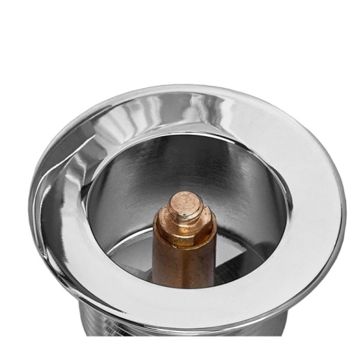 Донний клапан для ванни Koer PW-05-01 1 1/2'', кнопка, хром (KR3406) - 2