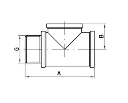 Трійник Koer KF.T06FMF.WN 1/2'' ВНВ, без нікелю (KR3029) - 2