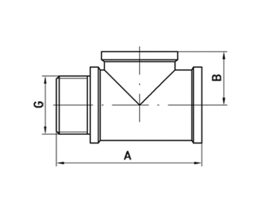 Трійник Koer KF.T06FFM.WN 1/2'' ВВН, без нікелю (KR3030) - 2