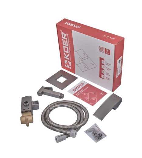 Смеситель для гигиенического душа Koer KB-23007-07, графит (KR5163) - 6