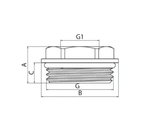 Футорка с уплотнительным кольцом Koer KF.F0610-R - 1"x1/2" (KR5047) - 2