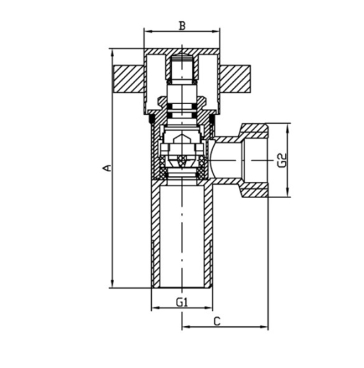 Кран Koer KR.519 - 1/2x1/2 (KR3212) - 2