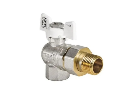 Кран с американкой угловой Koer KR.228.W - 1" White (KR5105) - 1
