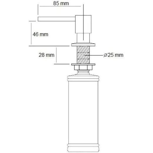 Дозатор для мыла Fabiano FAS-D 41 Nano Gold (8241.401.1144) - 8